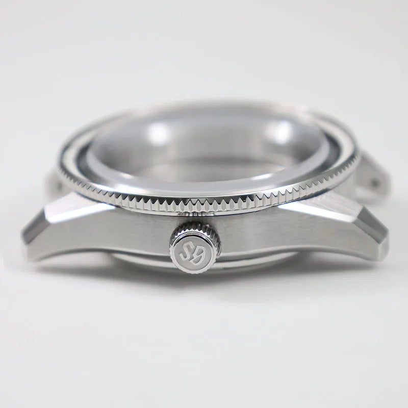 38mm CTZ Case with Bezel 38x30.6mm One-way Rotating Sapphire Crystal AR NH35 for 28.5mm NH34 120 Clicks