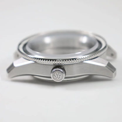 38mm CTZ Case with Bezel 38x30.6mm One-way Rotating Sapphire Crystal AR NH35 for 28.5mm NH34 120 Clicks