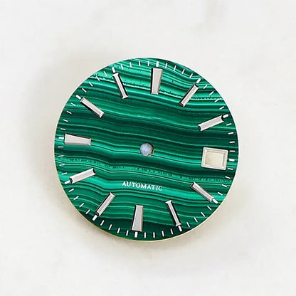 28.5mm Malachite Dial No Lume for Nh35NH36 Movement Natural Stone BGW9 C3 Lume