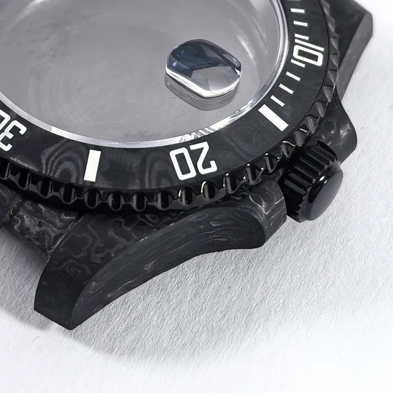 40.5mm Carbon Fiber SUB Diving Case Sapphire Glass for 3135 Movement 28.5-29mm Dial