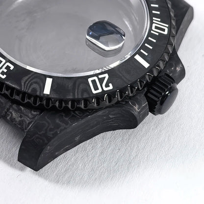 40.5mm Carbon Fiber SUB Diving Case Sapphire Glass for 3135 Movement 28.5-29mm Dial
