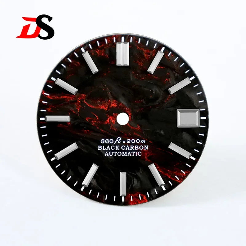 Lava Carbon Fiber No Lume NH35 NH38 Movement 28.5mm