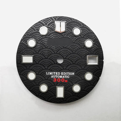 28.5mm Wave Dial Refit BGW9 C3 Lume for NH35 Movement