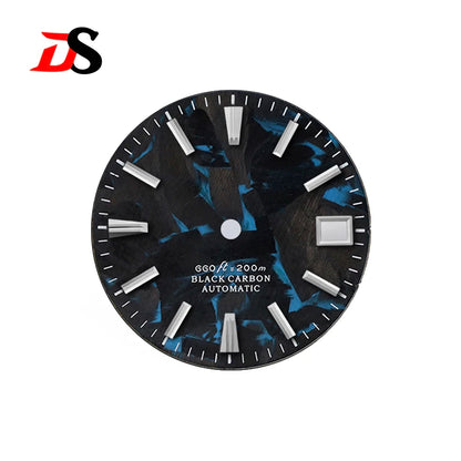 28.5mm Carbon Fiber Dial CTZ Index Custom Logo NH34 NH35 Movement No Lume