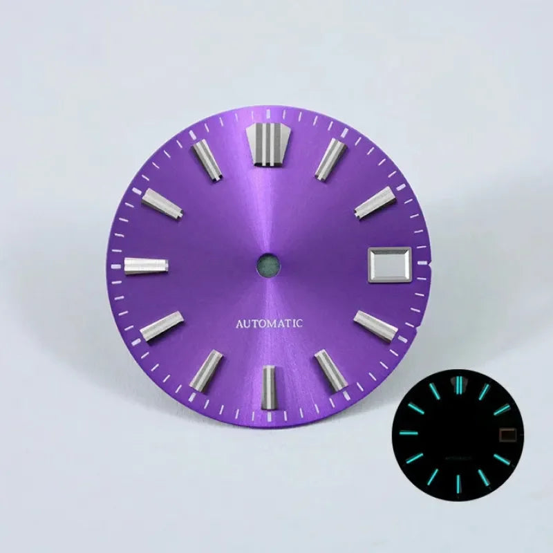 28.5mm Sunburst Dial GS MOD Blue Lume NH35 Movement No Lume