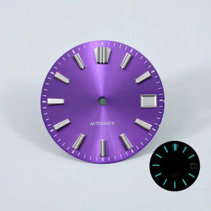 28.5mm Sunburst Dial GS MOD Blue Lume NH35 Movement No Lume