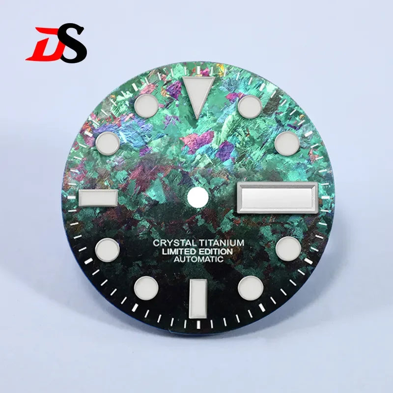SUB 28.5mm Dial BGW9 C3 Lume Ice Crystal Titanium for NH35 NH36 Movement