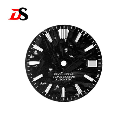 Carbon Fiber Dial GS Index Blue Support Custom Logo NH34 NH35 28.5mm