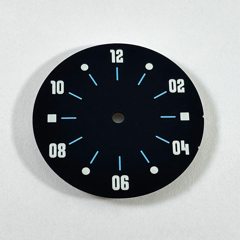 28.5mm Matte Dial Cockpit Instruments Pilot-inspired BGW9 NH38 NH35 ETA2824 SW200 Miyota 9015 Movement Black Lume