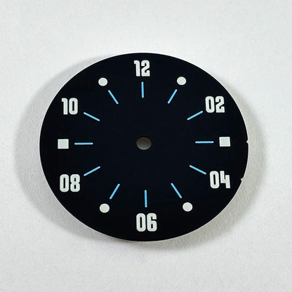 28.5mm Matte Dial Cockpit Instruments Pilot-inspired BGW9 NH38 NH35 ETA2824 SW200 Miyota 9015 Movement Black Lume