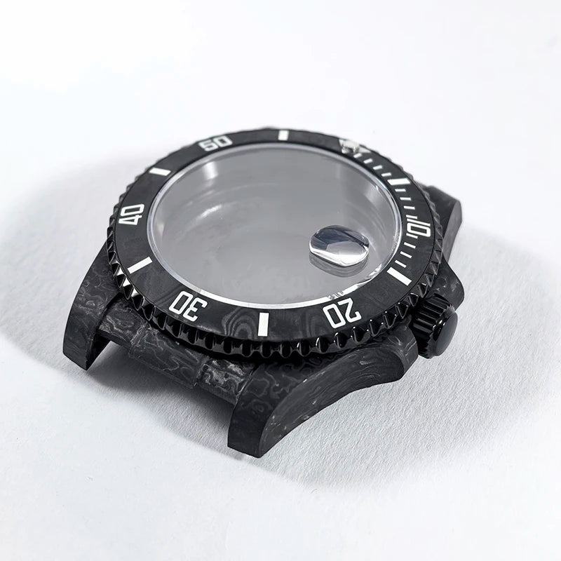 40.5mm Carbon Fiber SUB Diving Case Sapphire Glass for 3135 Movement 28.5-29mm Dial