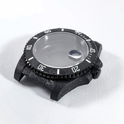 40.5mm Carbon Fiber SUB Diving Case Sapphire Glass for 3135 Movement 28.5-29mm Dial