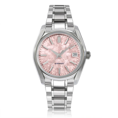 62GS 38mm Sakura Stainless Steel Watch Dome Sapphire Glass AR Coating High-quality Men's Watch NH35 Movement