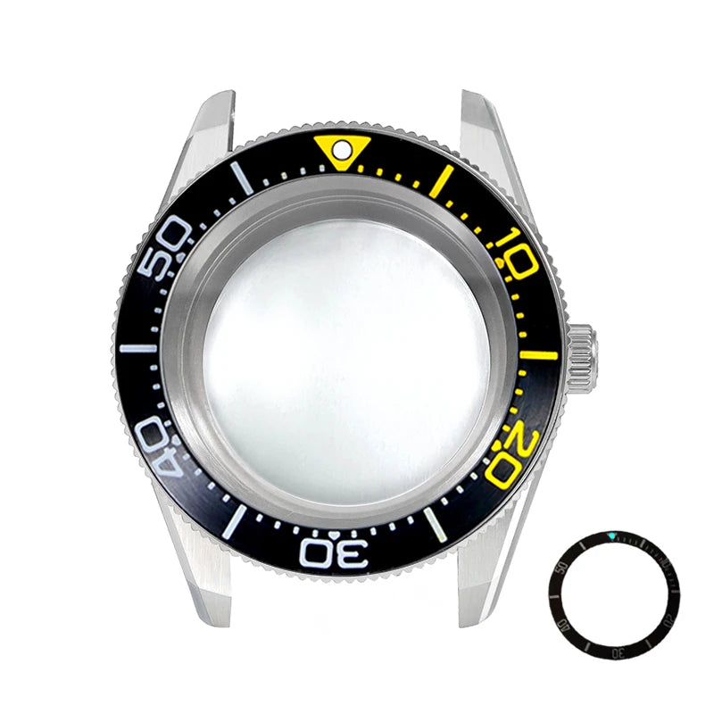 38mm CTZ Case with Bezel 38x30.6mm One-way Rotating Sapphire Crystal AR NH35 for 28.5mm NH34 120 Clicks