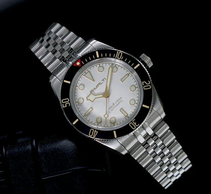 RIMALTI 38mm 62GS Men's Watch 316L Stainless Steel Strap100 Meters Waterproof Retro C3 Lume NH35 Automatic Mechanical Movement