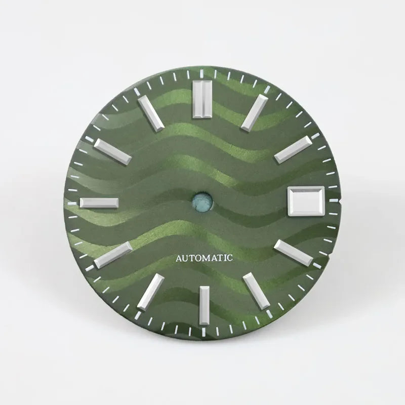 Water Ripple Dial 28.5mm Modified Watch for NH35/NH36 Movement No Lume