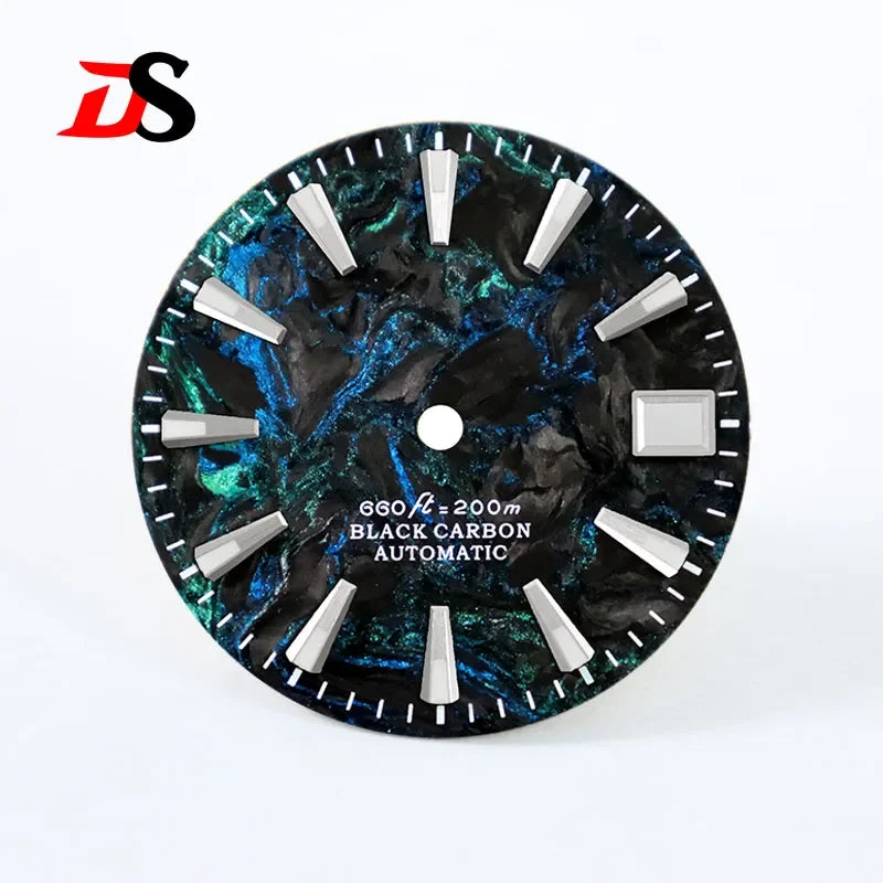 28.5mm Dial Lava Carbon Fiber BGW9 C3 Lume for NH35 NH38 Movement