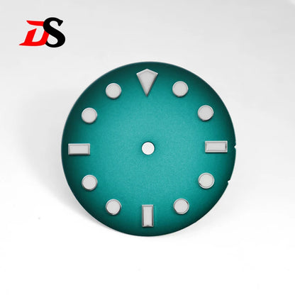 28.5mm Fine Sand Dial No Tick Mark No Literal Diamond Index BGW9 Blue Lume NH35 No Date