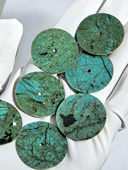 Green Labradorite Natural Dia l28.5mm No Date NH38NH35 Movement Stone Dial