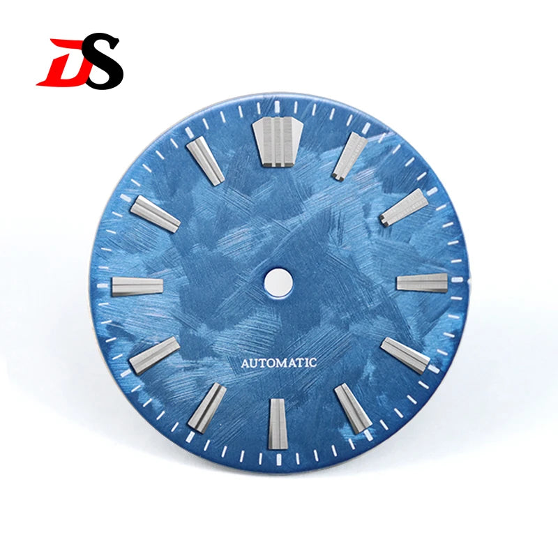 GS High Quality Sakura Smoky Green No Date Dial No Lume 28.5MM NH38 Blue lume