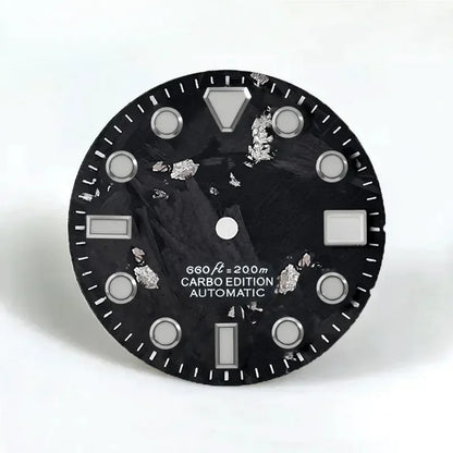 Carbon Fiber 28.5mm Dial Blue Lume Fit NH35 NH36 Movement