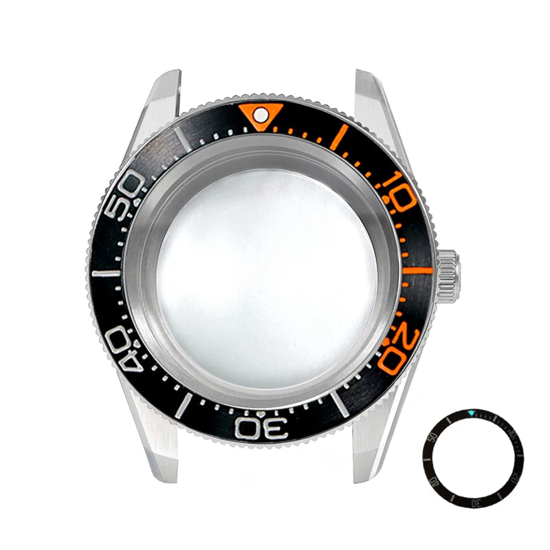 38mm CTZ Case with Bezel 38x30.6mm One-way Rotating Sapphire Crystal AR NH35 for 28.5mm NH34 120 Clicks