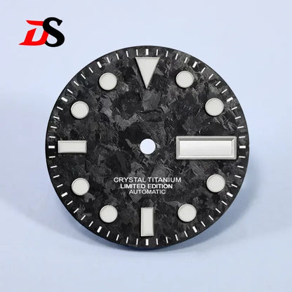 SUB 28.5mm Dial BGW9 C3 Lume Ice Crystal Titanium for NH35 NH36 Movement