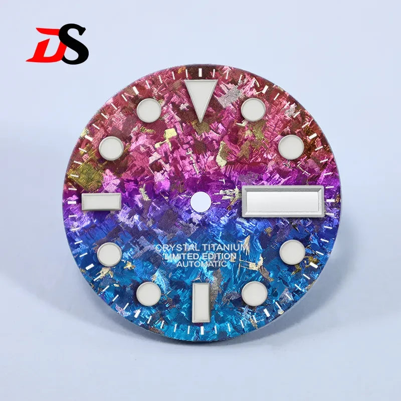 SUB 28.5mm Dial BGW9 C3 Lume Ice Crystal Titanium for NH35 NH36 Movement