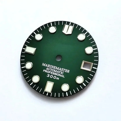 28.5mm Silver Marinemaster MM Index Dial BGW9 C3 Lume NH35NH36 Movement