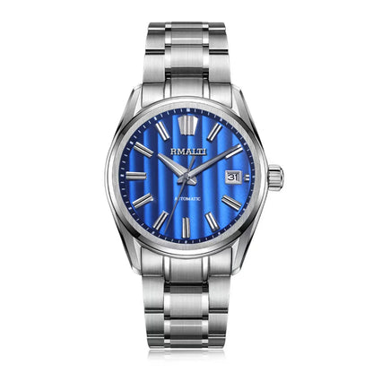 Bamboo Texture Men's Automatic Mechanical Business Watch Sapphire 10bar Japanese Sports NH35 Movement