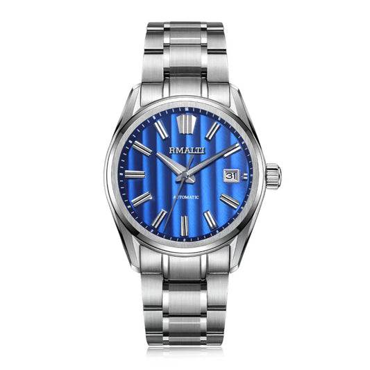 Bamboo Texture Men's Automatic Mechanical Business Watch Sapphire 10bar Japanese Sports NH35 Movement