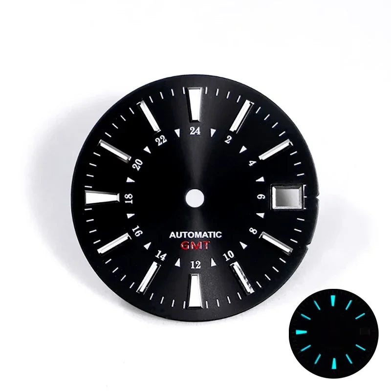 NH34 GMT Bamboo GS Sunburst Dial