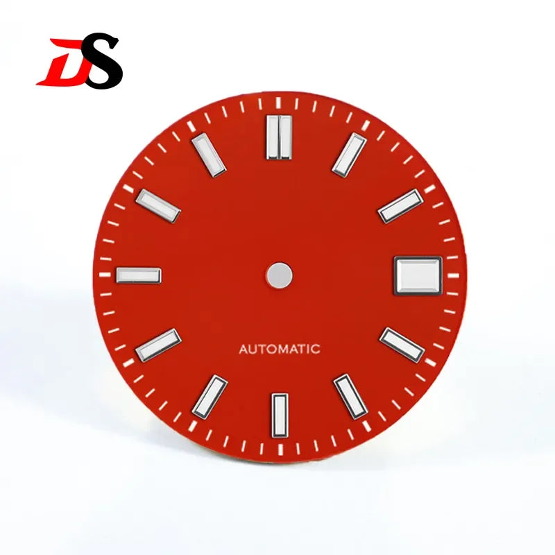 Orange Agate Stone Dial No date Natural 28.5mm NH38 Blue lume
