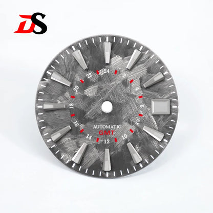Sakura Red GMT Dial Blue Green Luminous NH34GMT Movement 28.5mm