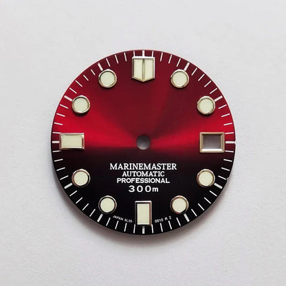 28.5mm Silver Marinemaster MM Index Dial BGW9 C3 Lume NH35NH36 Movement