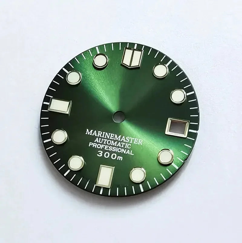 28.5mm Silver Marinemaster MM Index Dial BGW9 C3 Lume NH35NH36 Movement