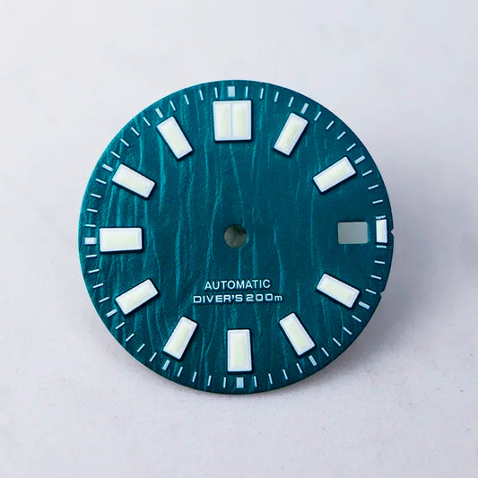 28.5mm Wave Birch Dial Green Lume NH35 Movement