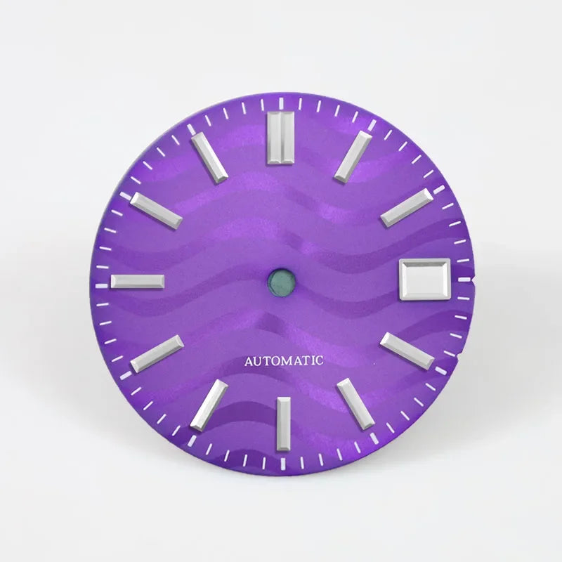 Water Ripple Dial 28.5mm Modified Watch for NH35/NH36 Movement No Lume