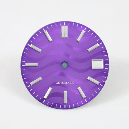 Water Ripple Dial 28.5mm Modified Watch for NH35/NH36 Movement No Lume