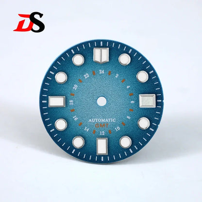 28.5mm Dial Spark Vintage Beige Green Lume NH34GMT NH35 Movement