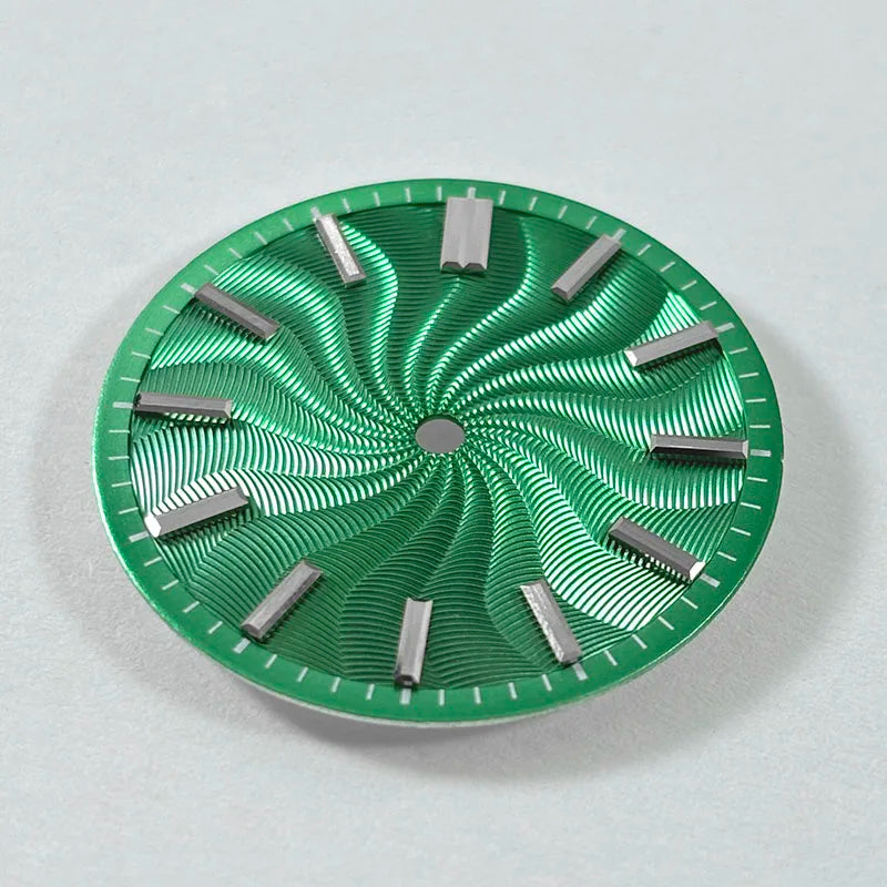 Guilloche Watch Dial 28.5mm No Lume NH35 Sterile Ice Blue Smoky Purple NH34 NH38 No Date