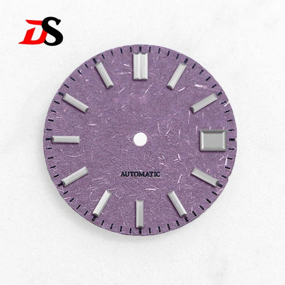 28.5MM Dial Texture Surface Watch Dial for NH35/NH36 Movement SKX007 No Lume Art Style