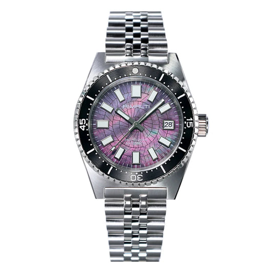RIMALTI 40mm Watch Mother Shellfish Dial Sunburst Luxury Men's Watch Automatic Mechanical Sapphire Waterproof NH35 Movement