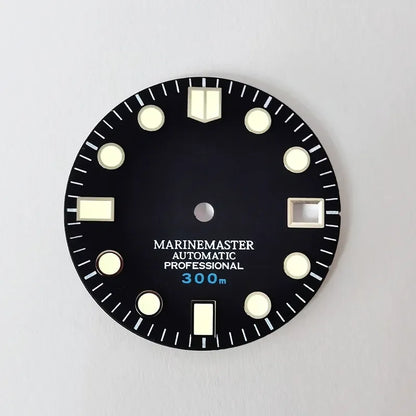 28.5mm Silver Marinemaster MM Index Dial BGW9 C3 Lume NH35NH36 Movement