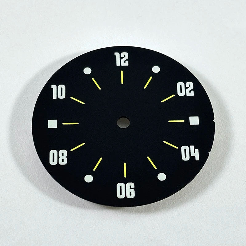 28.5mm Matte Dial Cockpit Instruments Pilot-inspired BGW9 NH38 NH35 ETA2824 SW200 Miyota 9015 Movement Black Lume