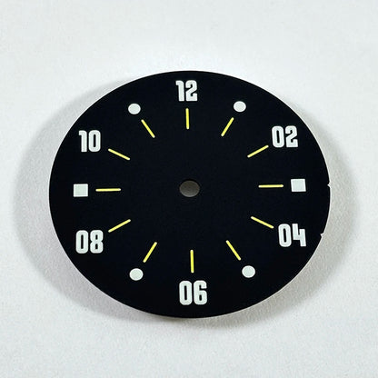 28.5mm Matte Dial Cockpit Instruments Pilot-inspired BGW9 NH38 NH35 ETA2824 SW200 Miyota 9015 Movement Black Lume