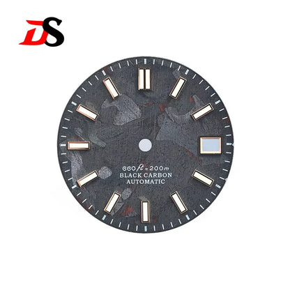 Carbon Fiber Dial NH35NH34 28.5MM Blue Lume Date Finger Part Supports Personalized Customization Logo Text