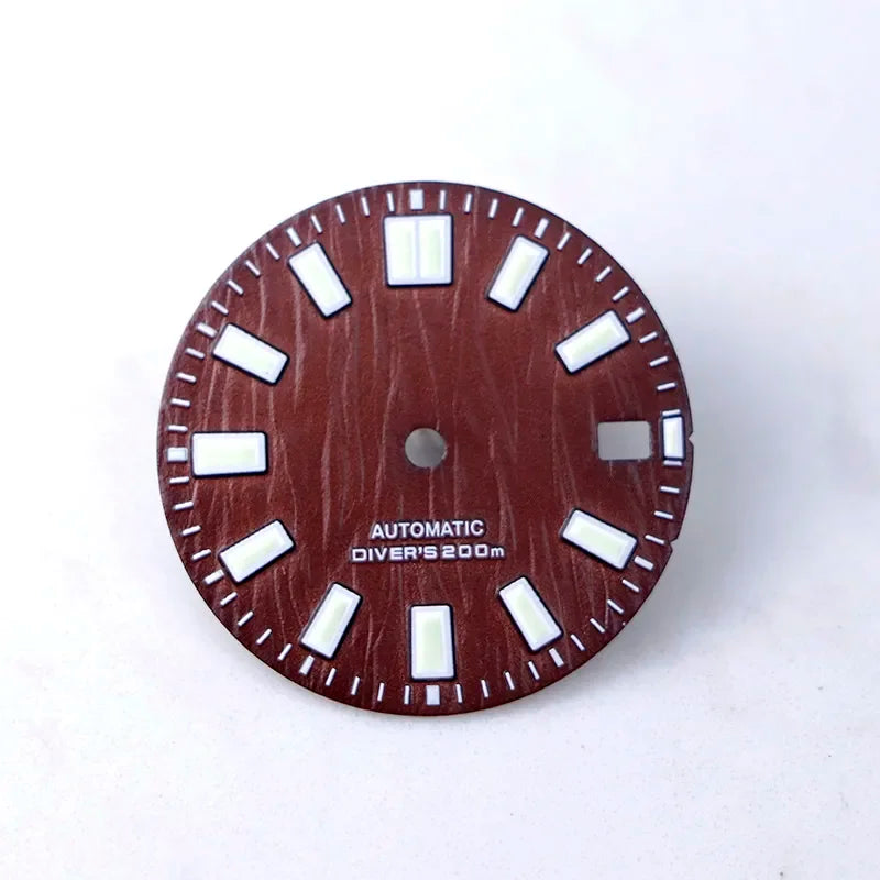 28.5mm Wave Birch Dial Green Lume NH35 Movement