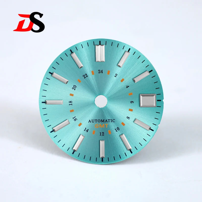 28.5mm Sunburst 24-hour GMT Sun Pattern No luminous Dial NH34 Movement