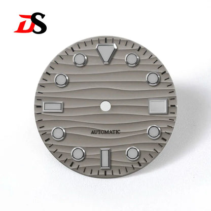 Sea Wave 28.5mm Dial 3.0 O'clock Date Blue Lume NH35 Movement Black Lume